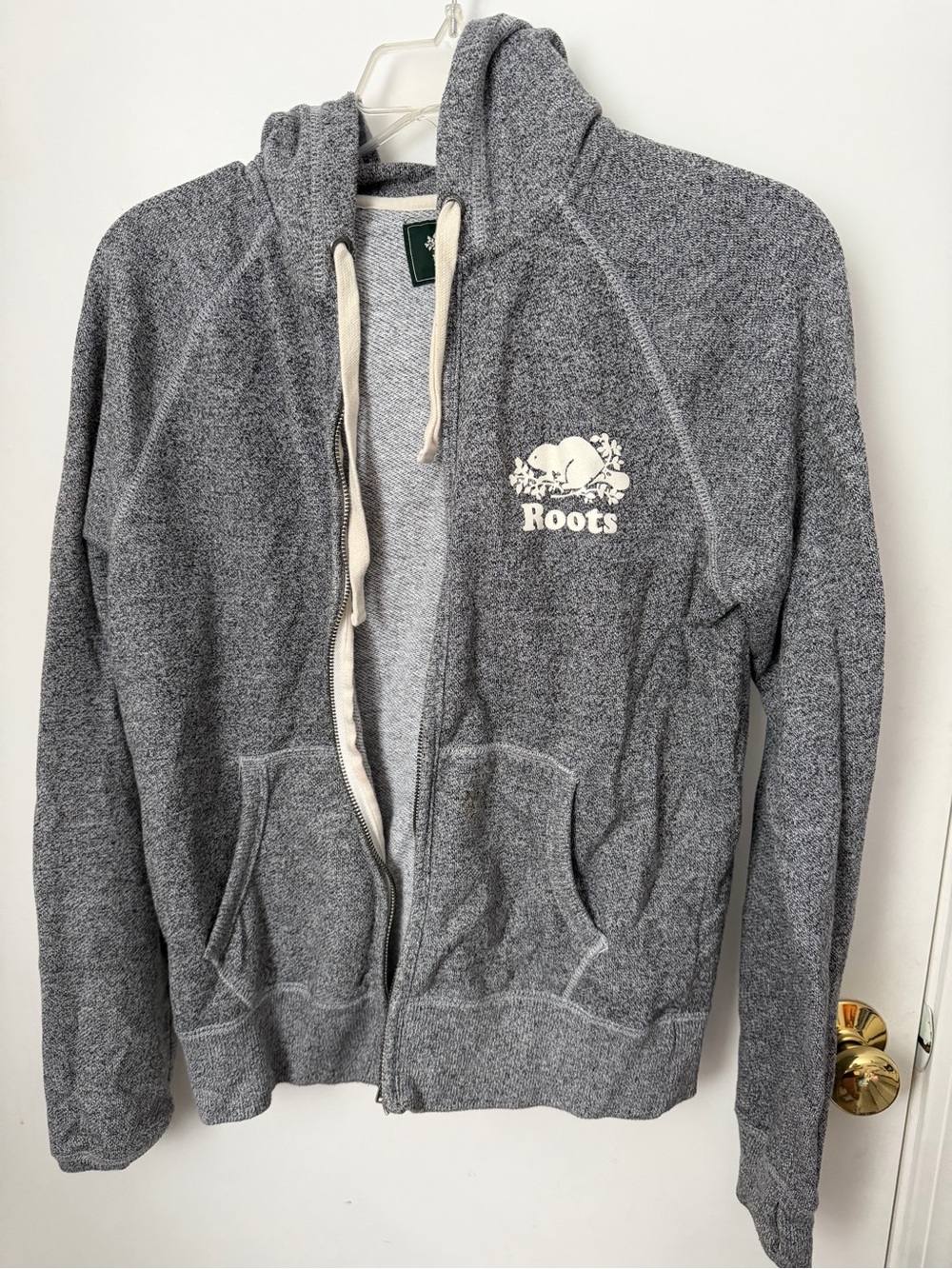 Roots Men's Heather Gray Zip Hoodie Jacket
